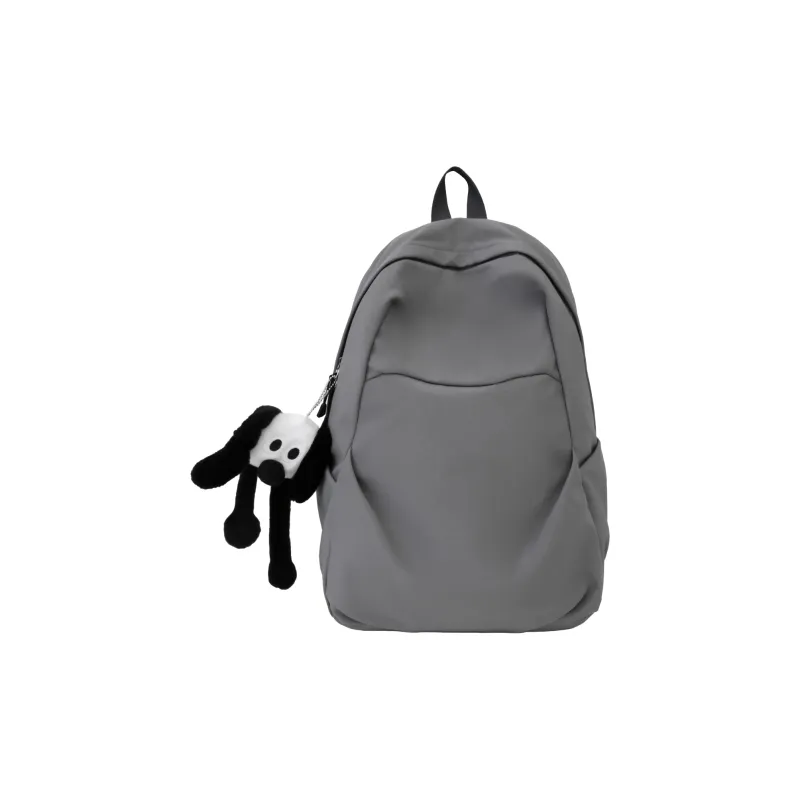 URBAN FOREST Nylon Backpack Unisex White/Gray/Black/Khaki/Green-3