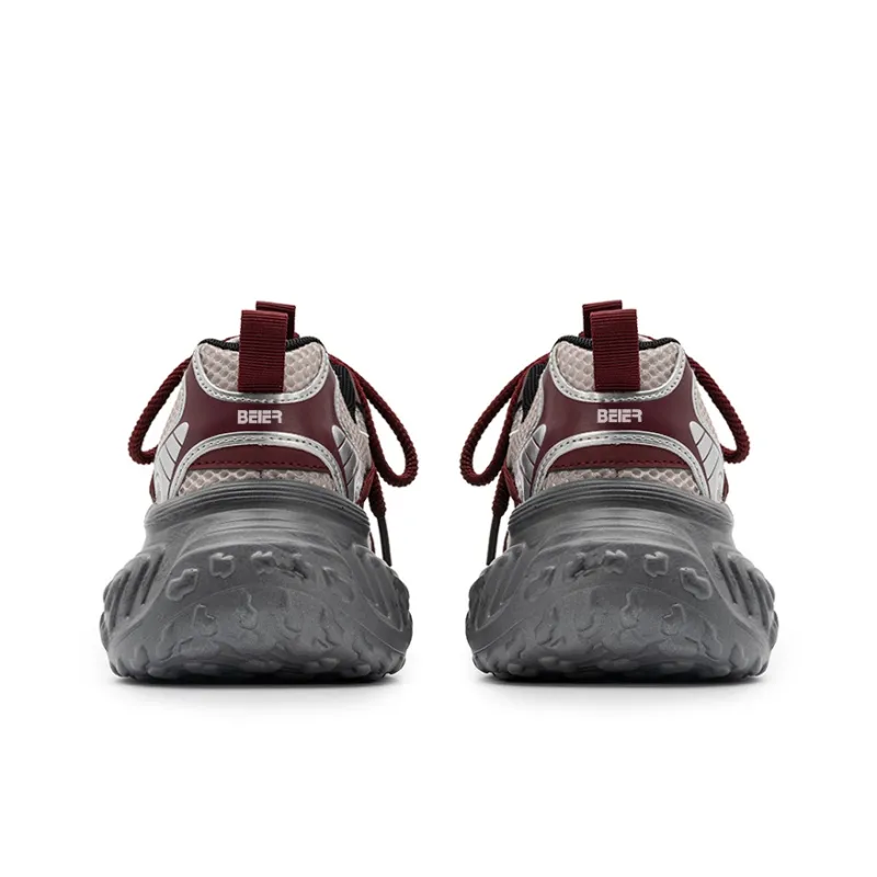 BEIER Wear Resistant Breathable Height Increasing Low Top Chunky Sneakers Unisex-4