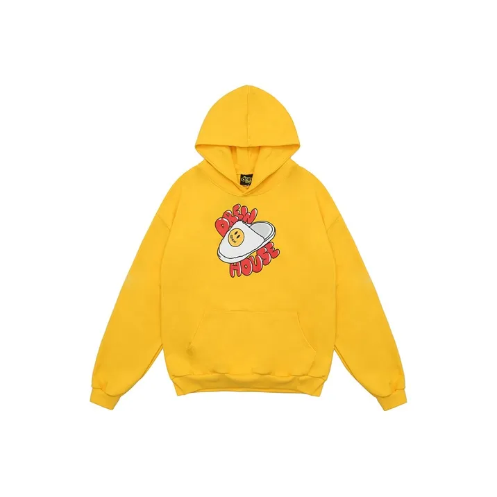 Drew House Smiley Collection Sweatshirt Unisex Yellow-0