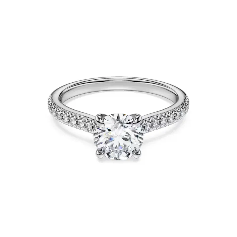 Swarovski 18K White Gold Rings Women's Silver-1