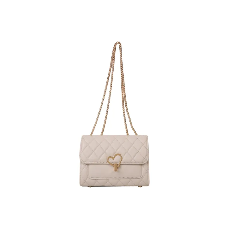 HCXK PU Chain Crossbody Bag, Shoulder Bag, Cell Phone Pouch Regular Women's White/Ecru/Light Brown/Black-5