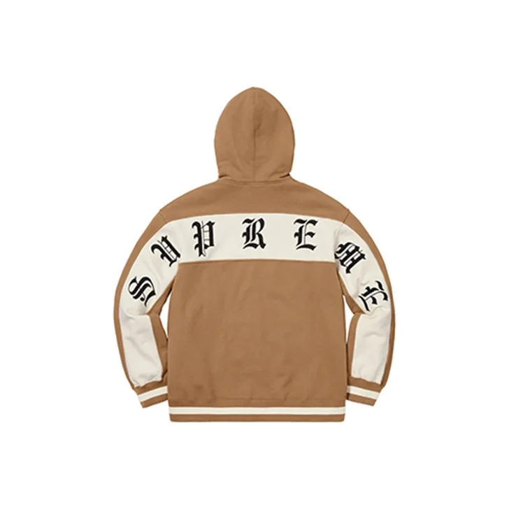 Supreme Old English Stripe Zip Up Sweatshirt-0