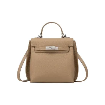 PAYOT Cow Leather Backpack Portable One Shoulder Crossbody Bag Regular Women's Elephant Grey/Milkshake White/Black