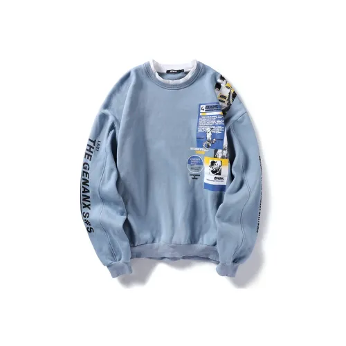 GENANX Sweatshirt Unisex Gray Blue