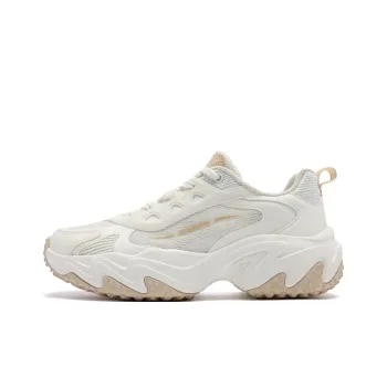 QIAODAN Spriggle Bunny V Cushioning, Slip Resistant, And Abrasion Resistant Low Top Casual Shoes Women's White Brown