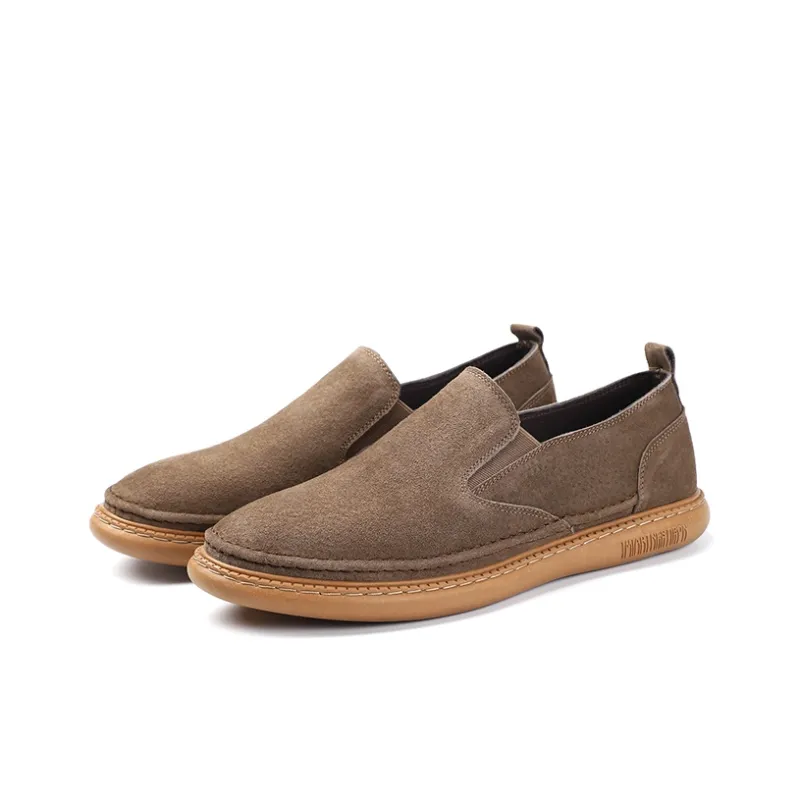 PLO CART Men's Casual Shoes Men Low Top Brown/Gray-1