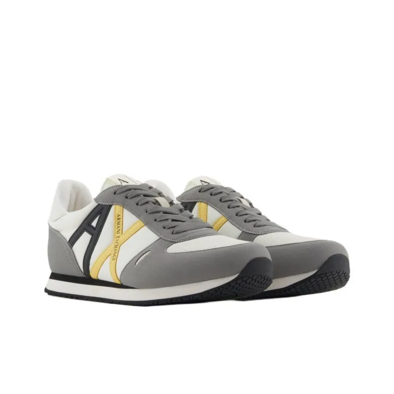 ARMANI EXCHANGEAE Low Top Casual Shoes Men's White Gray-2