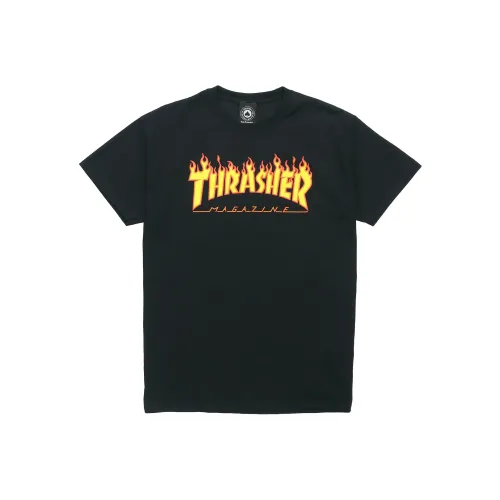 Thrasher Flame Short Sleeve T Shirt Black