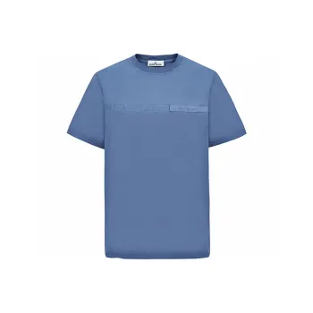 STONE ISLAND T Shirts Men Dusty Blue