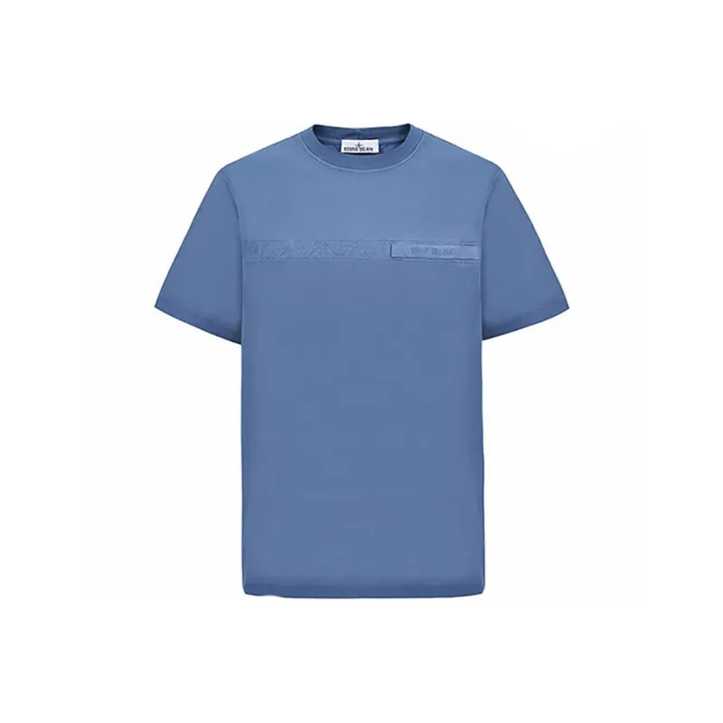 STONE ISLAND T Shirts Men Dusty Blue-0