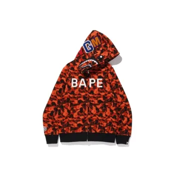 A BATHING APE X Xo Camo Shark Full Zip Hoodie