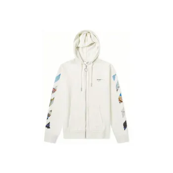 OFF WHITE Diag Colored Arrow Zip Hoodie