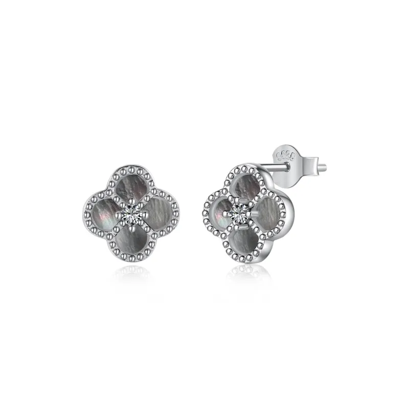 KAILEIFU S925 Silver Stud Earrings Women's Silver-8