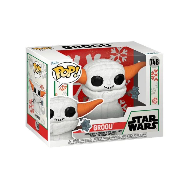 Funko Star Wars The Mandalorian Grogu Snowman Styling Chibi Figures-1