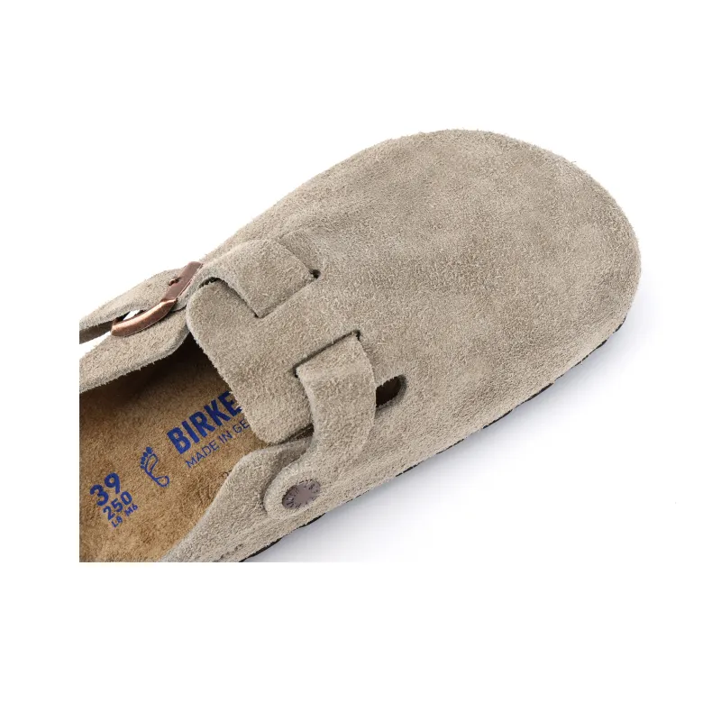 Birkenstock Boston Soft Footbed Suede Regular 'Taupe'-11