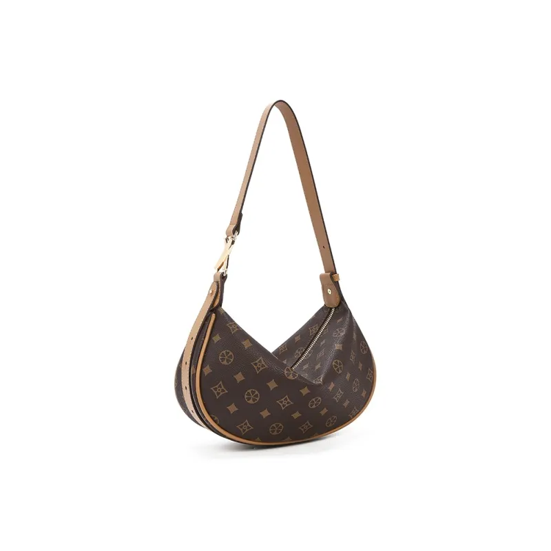 Old Man's Head Synthetic Leather Crossbody Bag, Shoulder Bag Regular Women's Coffee-2