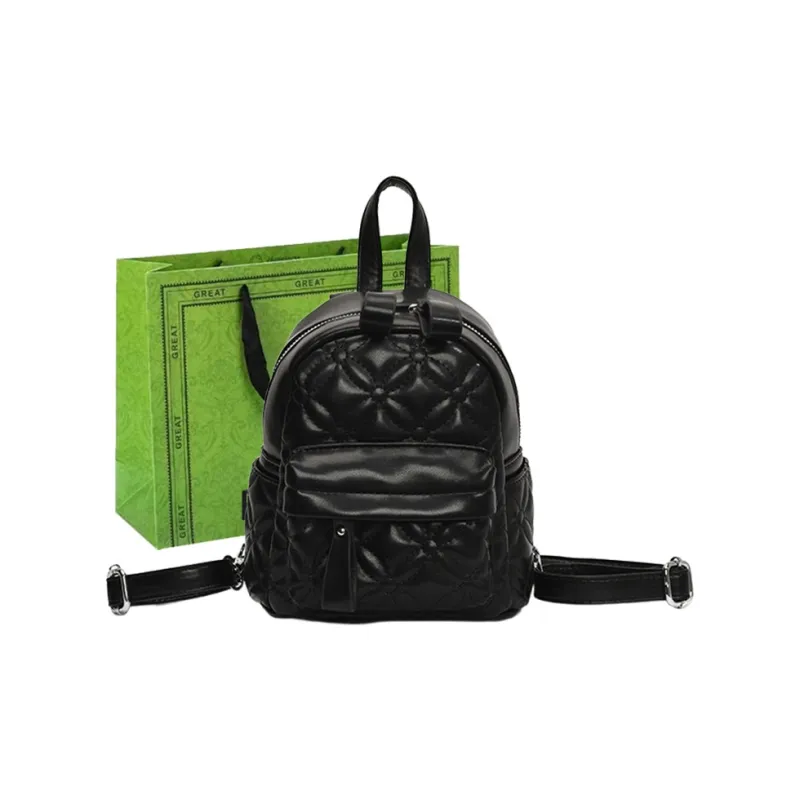 RUIPAI PU Backpack Women's Silver/Black/Yellow/White-6