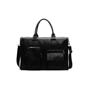 Alcohol Dragon PU Travel Bag Women's Black/Coffee