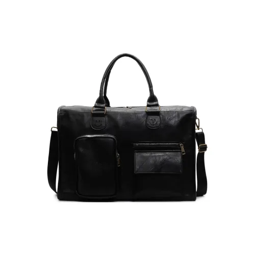 Alcohol Dragon PU Travel Bag Women's Black/Coffee