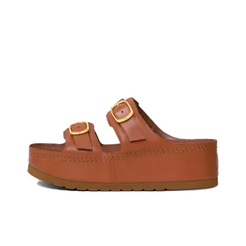 CELINE Slide Slippers Women's Brown