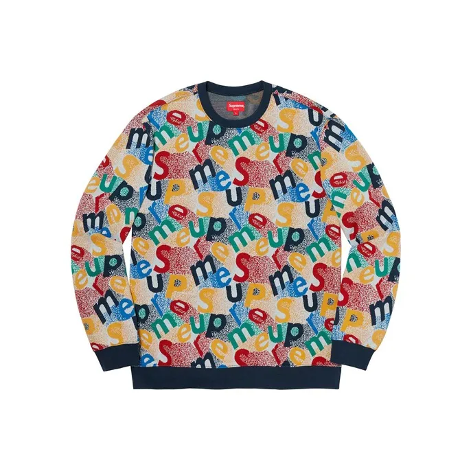 Supreme Scatter Text Crewneck-0