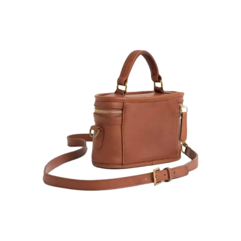 COACH VintageTrail Leather Shoulder Bag Crossbody Bag Handbag Small Size Women's Brown-1