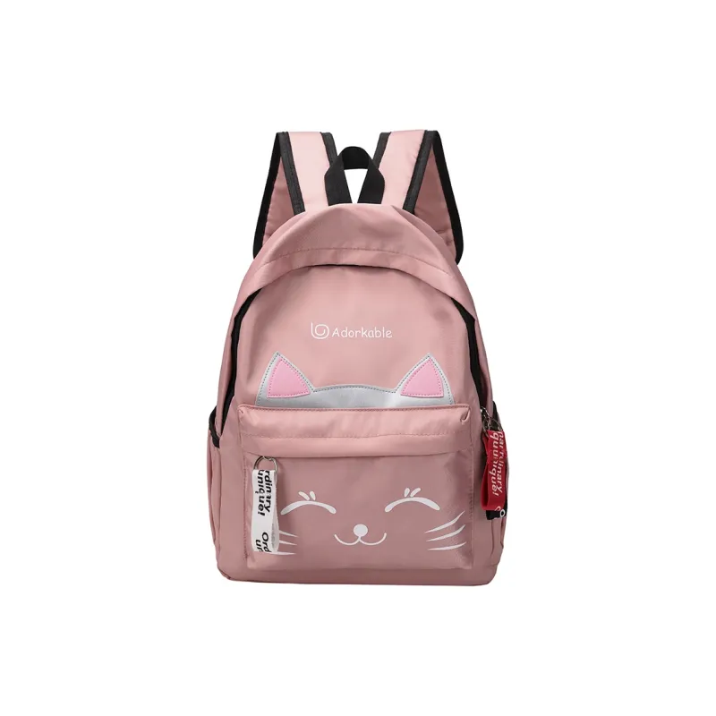 URBAN FOREST Nylon Backpack Regular Unisex Black/Pink/Red/Green-5