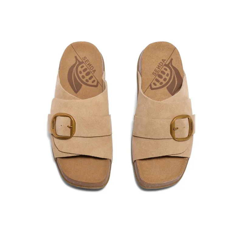 Senda Leather Patchwork Slide Slippers Women's-6