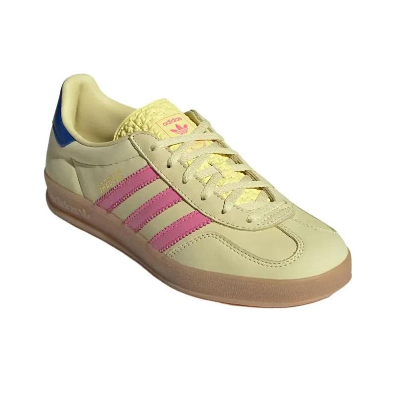 Adidas Gazelle Indoor Powder Yellow Lucid Pink Royal Women's-3