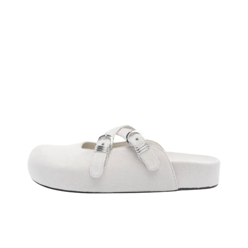 Vic Matie Slip Resistant Closed Toe Slippers Women's White-0