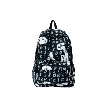 URBAN FOREST Composite Cloth Backpack Unisex Gray White/Ecru Black