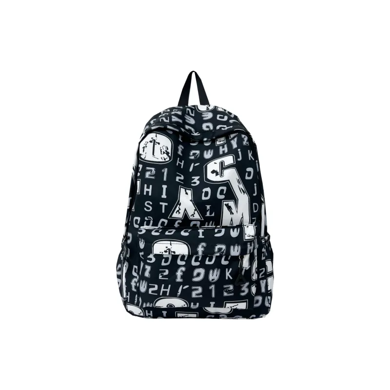 URBAN FOREST Composite Cloth Backpack Unisex Gray White/Ecru Black-15