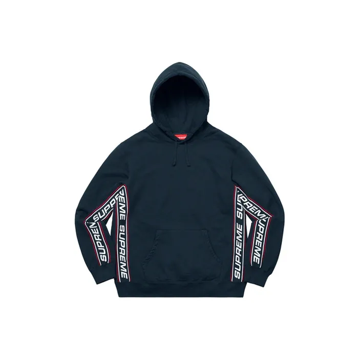 Supreme Text Rib Hooded Sweatshirt-0