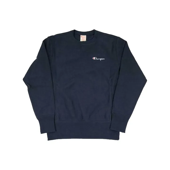 Champion Crew Neck Regular Sweatshirt US Version Unisex Navy Blue-0