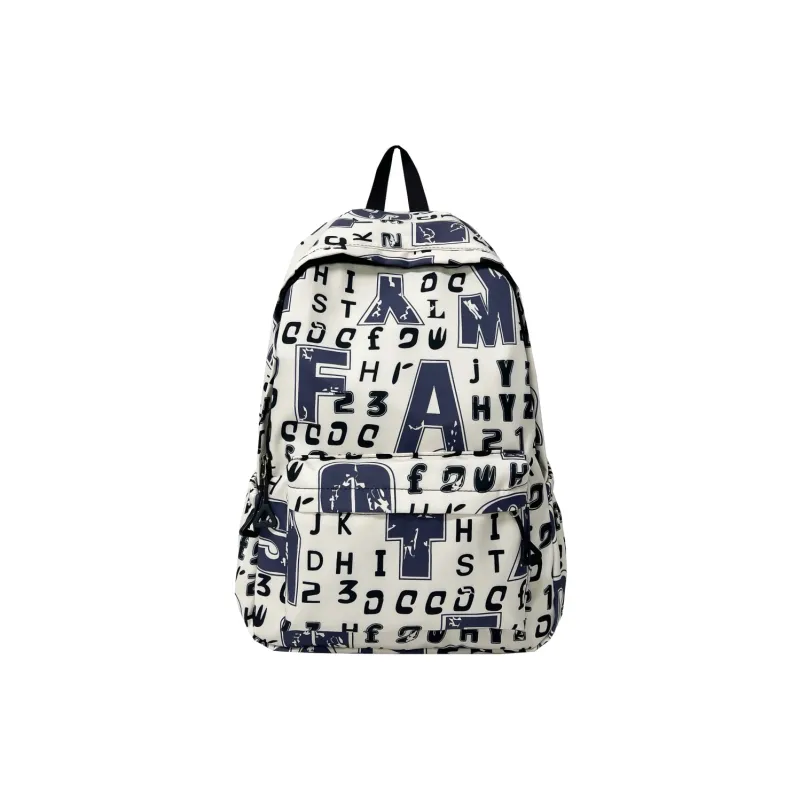 URBAN FOREST Composite Cloth Backpack Unisex Gray White/Ecru Black-10