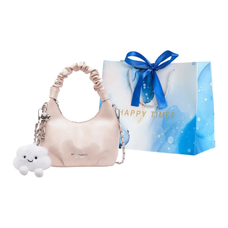 ROUNDOT PU Crossbody One Shoulder Handbags Regular Women's White/Ecru/Black/Pink-21