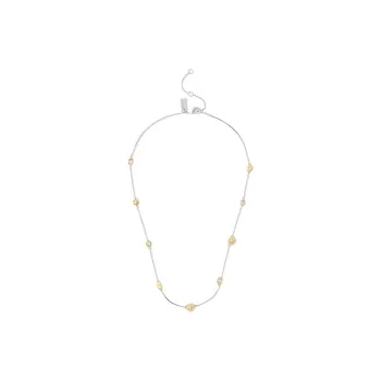 COACH Brass Plated, Glass, Cubic Zircon, Crystal Necklaces Women's Silver