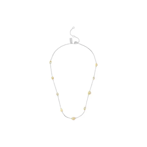 COACH Brass Plated, Glass, Cubic Zircon, Crystal Necklaces Women's Silver
