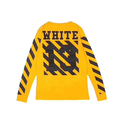 off white shirt black yellow