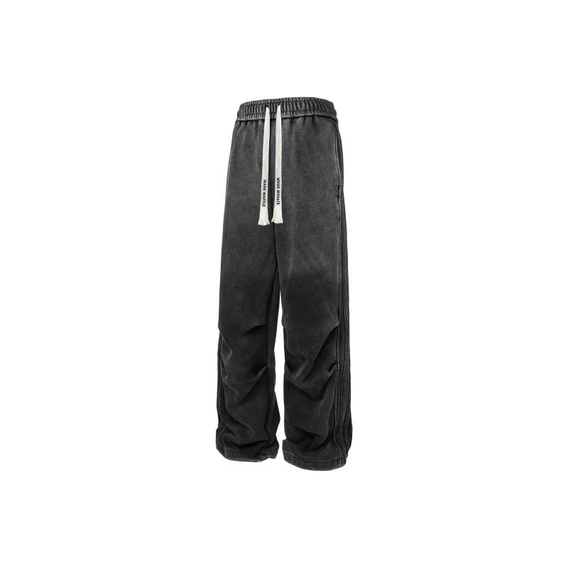 MARK WAFFLE Knitted Sports Pants Unisex Black-0