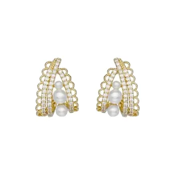 ONEKISS Gold Plated Copper Earrings Women's