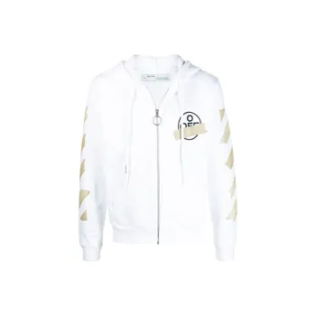 OFF WHITE Tape Diag Arrows Zip Up Hoodie