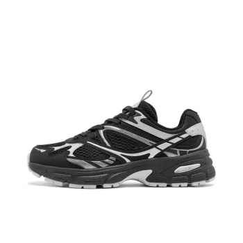 QIAODAN Anti Slip And Wear Resistant Coverage Low Top Casual Shoes Women's Black Silver