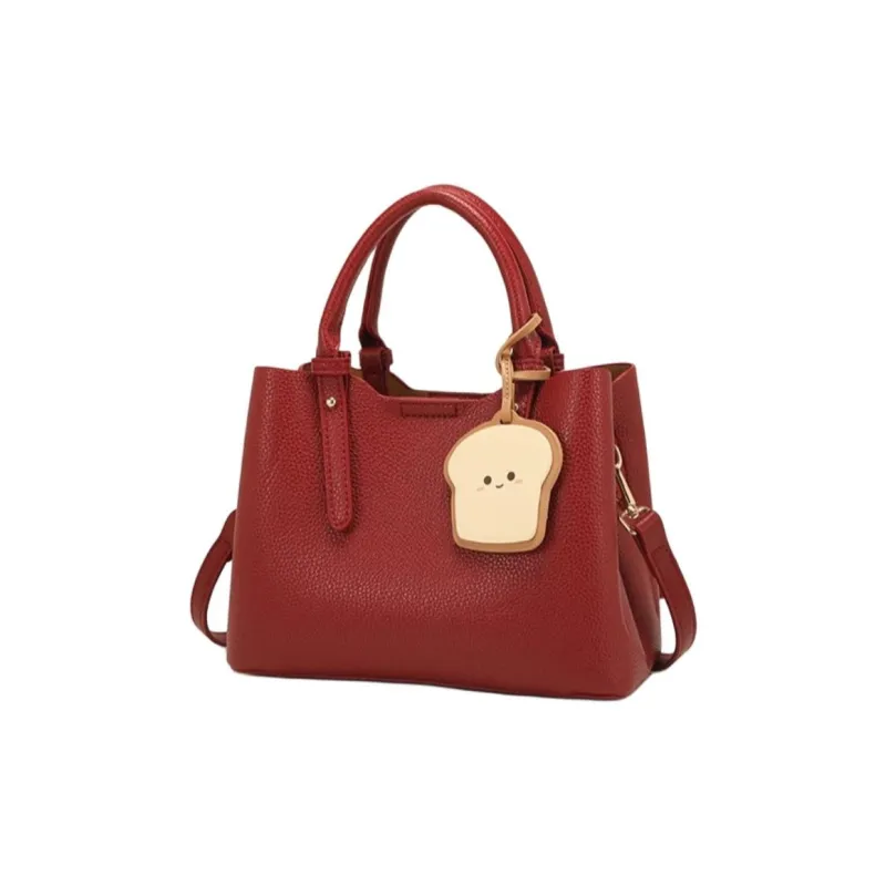 PAYOT Microfiber Synthetic Leather Handbag Women's Burgundy-1