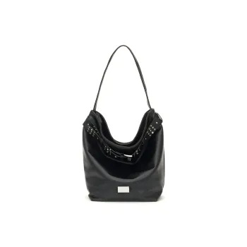 BONSAI STUDIO Microfiber Crossbody Handbag, Shoulder Bag Women's Black