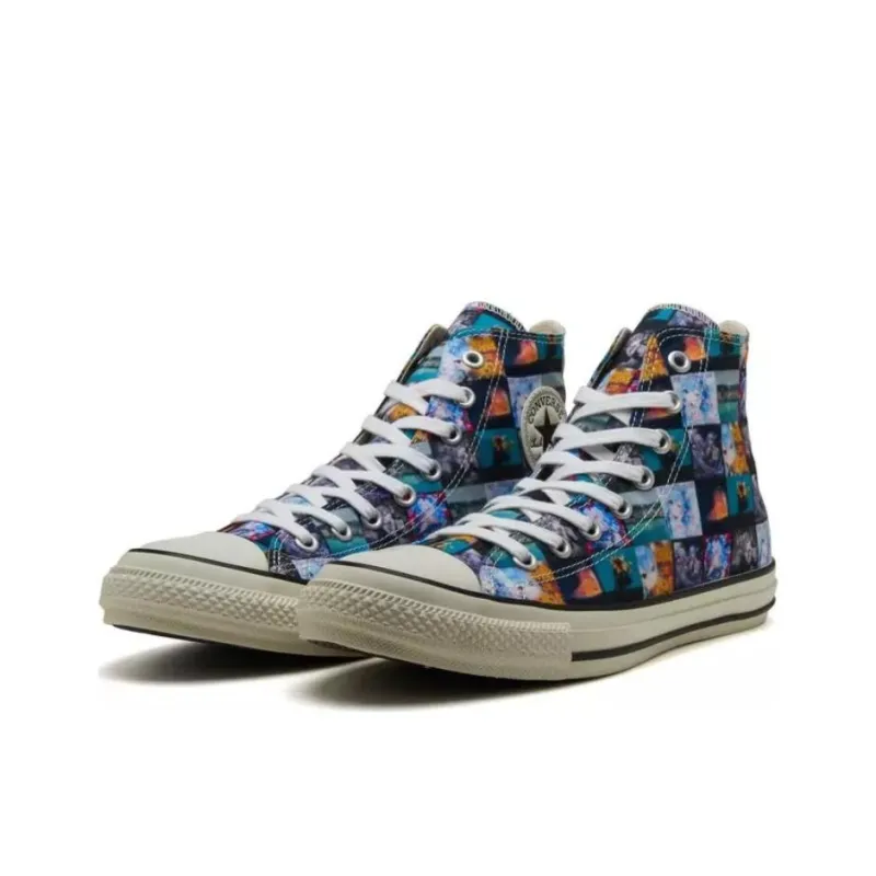 Hoshimachi Suisei x Converse All Star Anti Slip Wear Resistant High Top Canvas Shoes Unisex Black Blue-2
