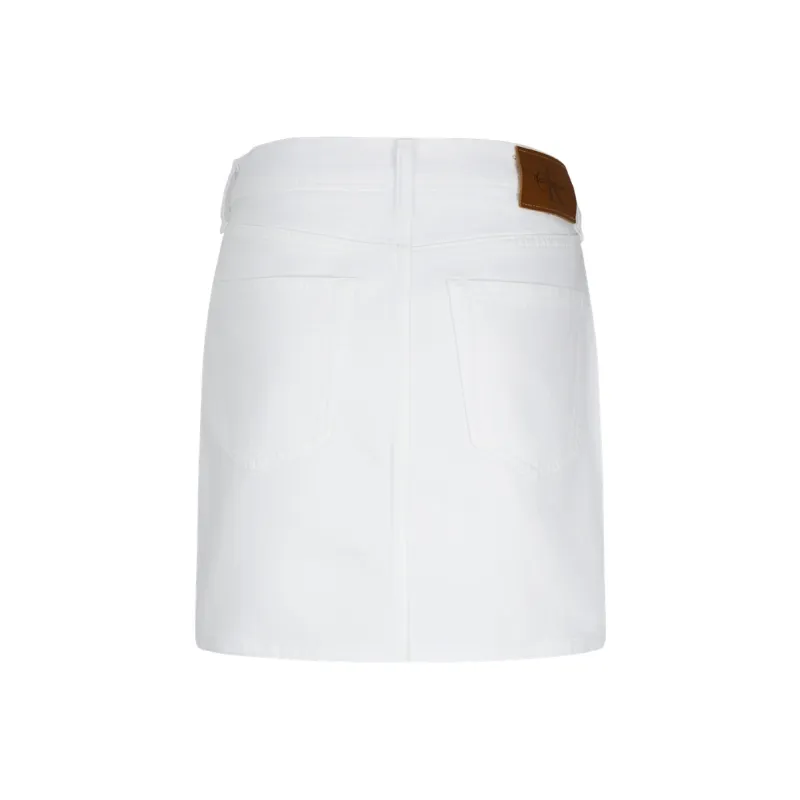 CALVIN KLEIN Casual Short Skirts Women's Denim White-1