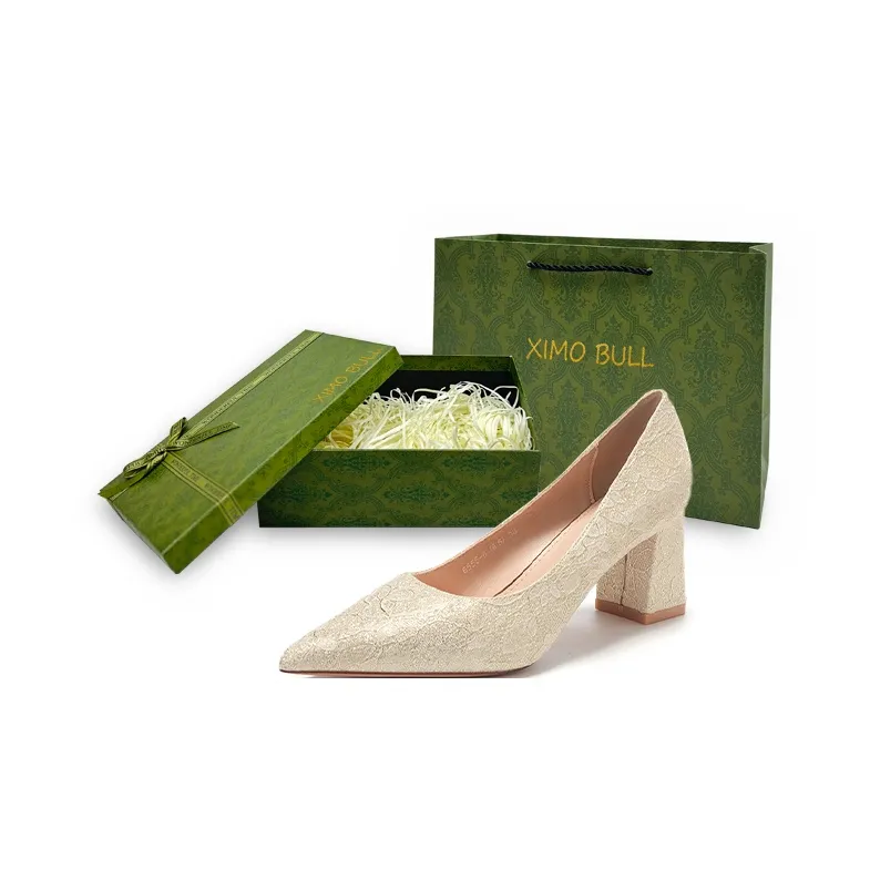 XIMO BULL Chunky Heel High Heels Women's-7