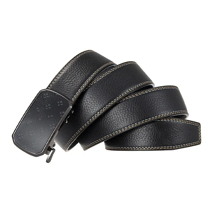 Yalu Top Grain Cow Leather Belts Men's Width 3.5CM-2