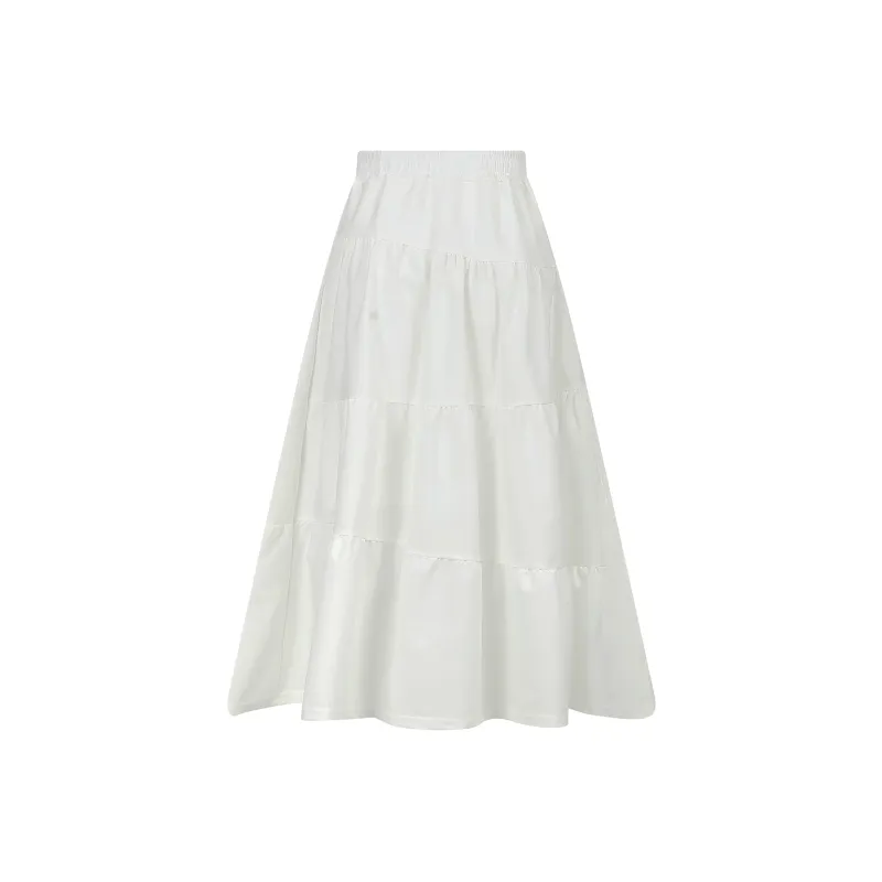 ZCDECO Casual Long Skirt Women's White-1